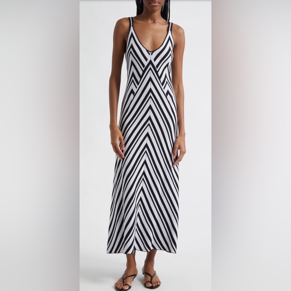 Farm Rio black and white chevron dress size XL NWT